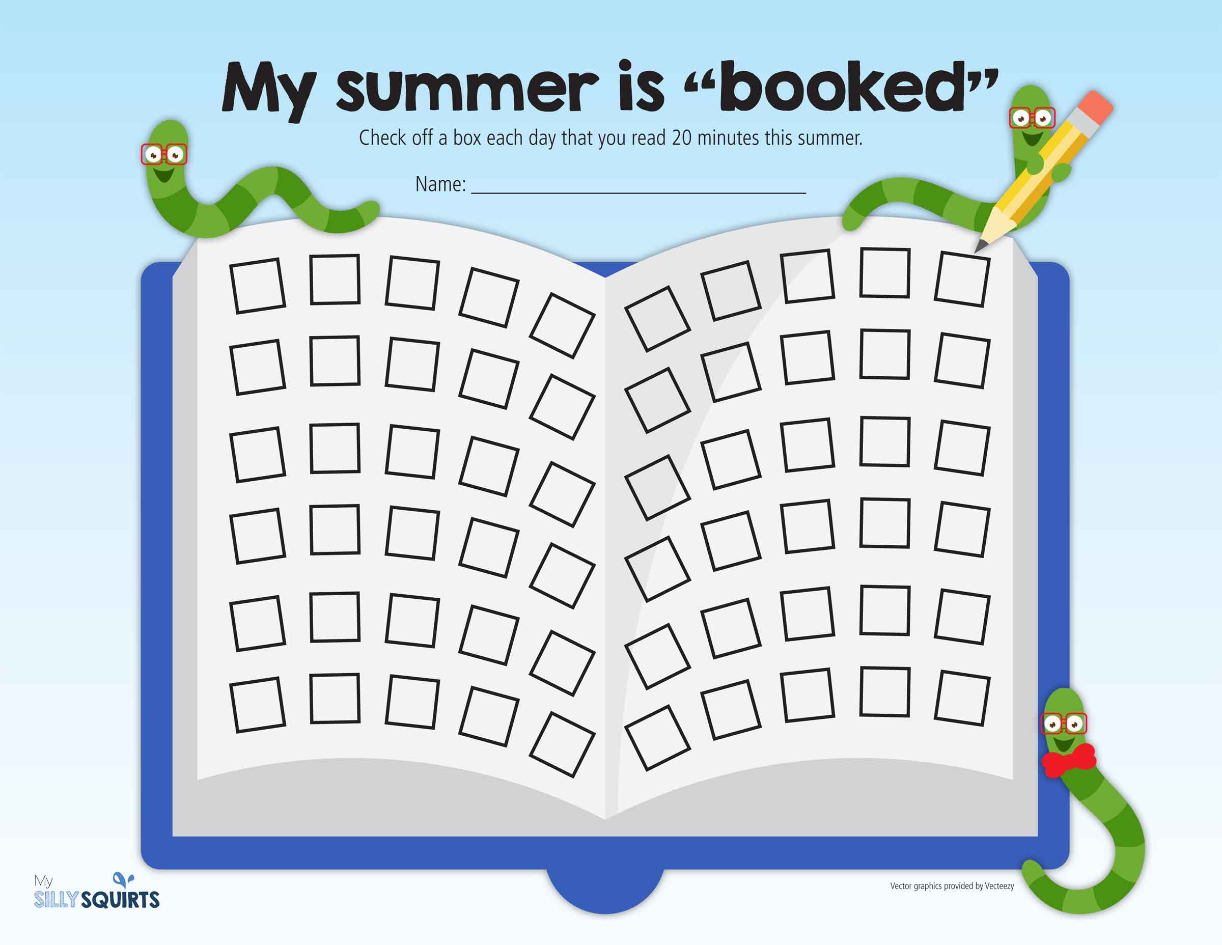 FREE Summer Reading Chart and other helpful tips - My Silly Squirts