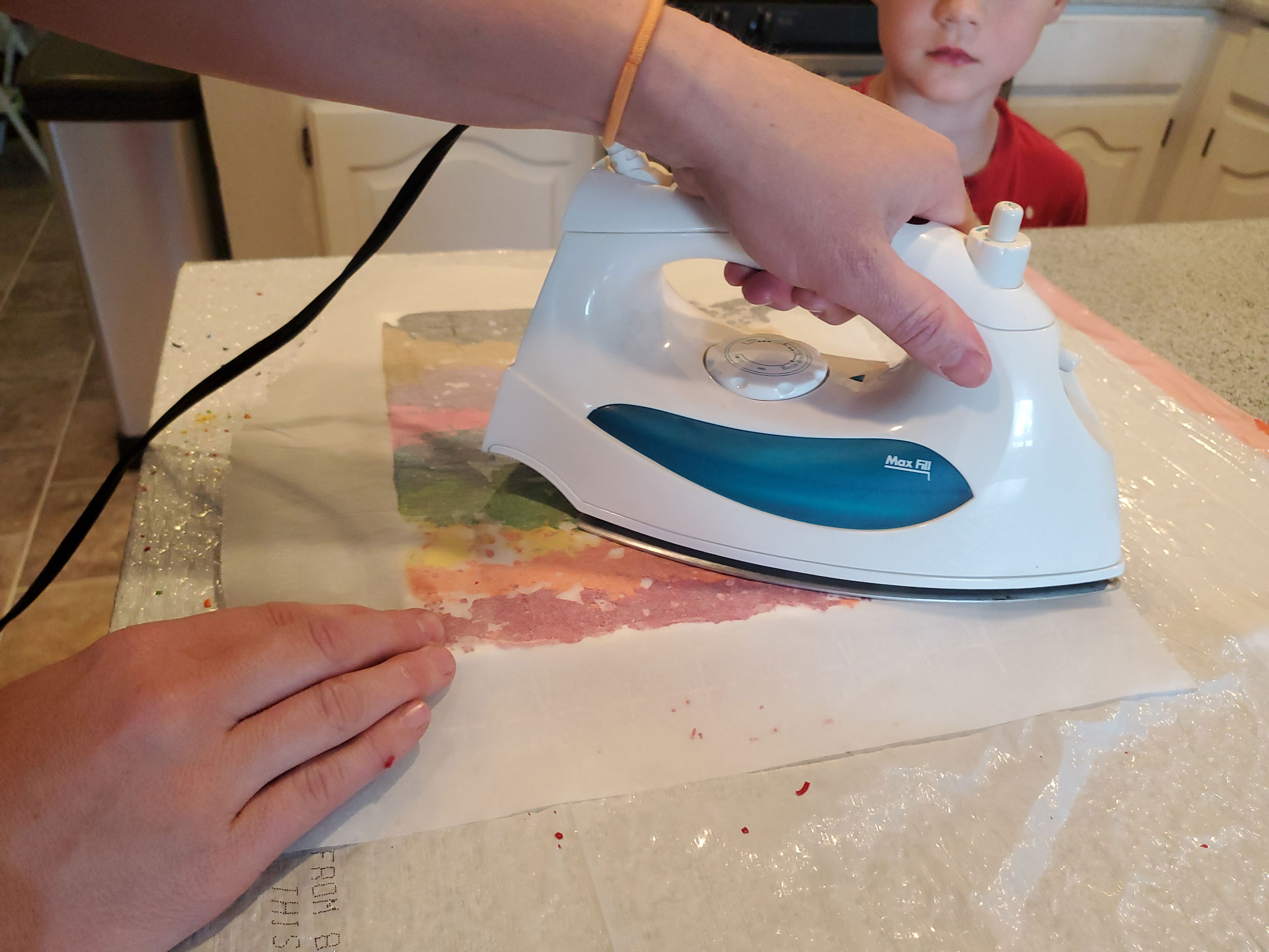 Creative crayon shaving canvas art My Silly Squirts