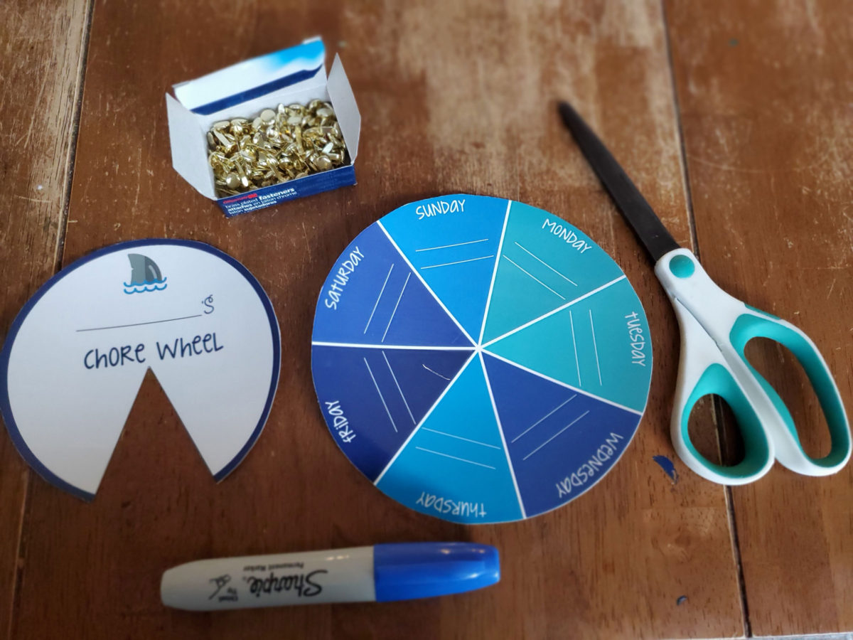 FREE daily fill-in-the-blank chore wheel - My Silly Squirts