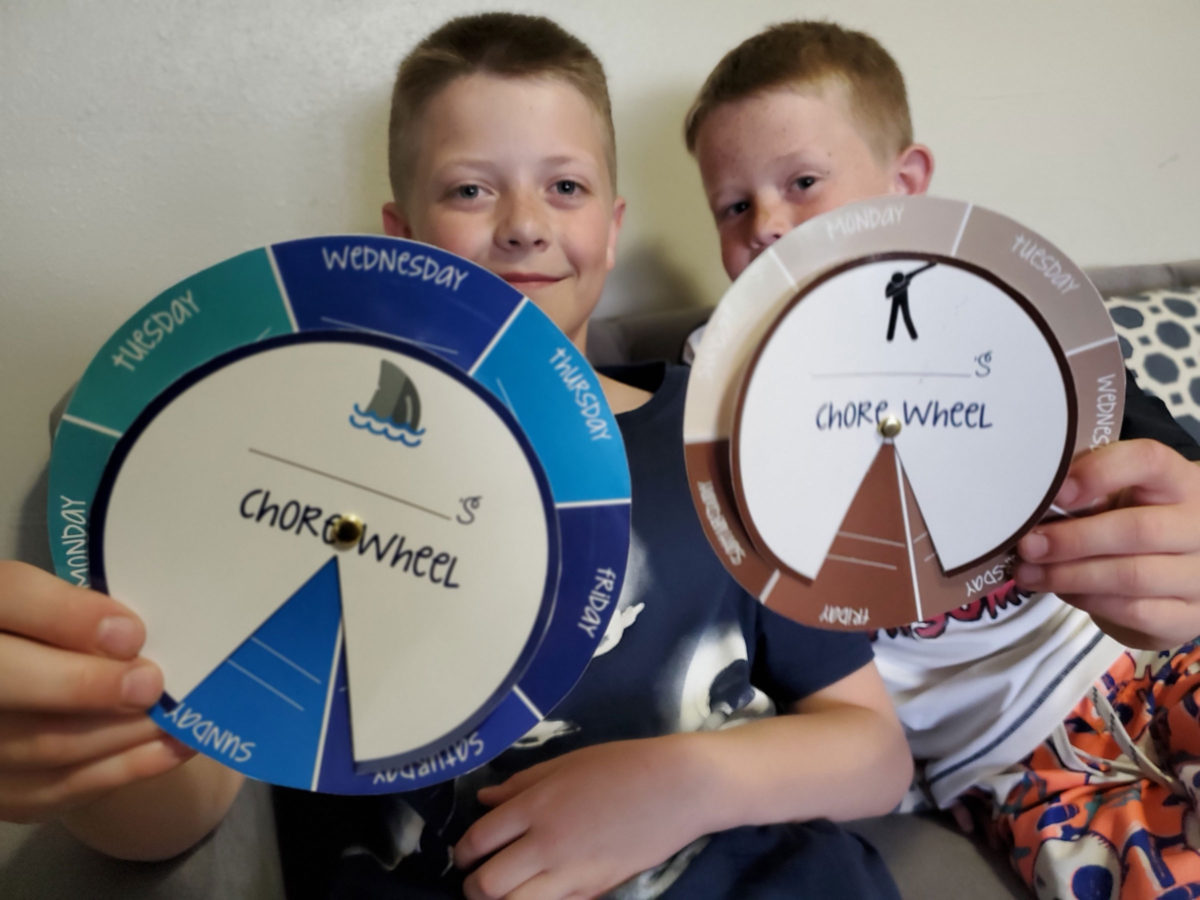 FREE daily fill-in-the-blank chore wheel - My Silly Squirts
