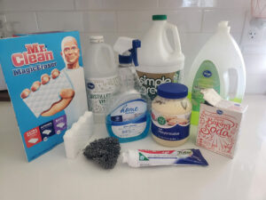 Cleaning supplies to remove crayon off walls