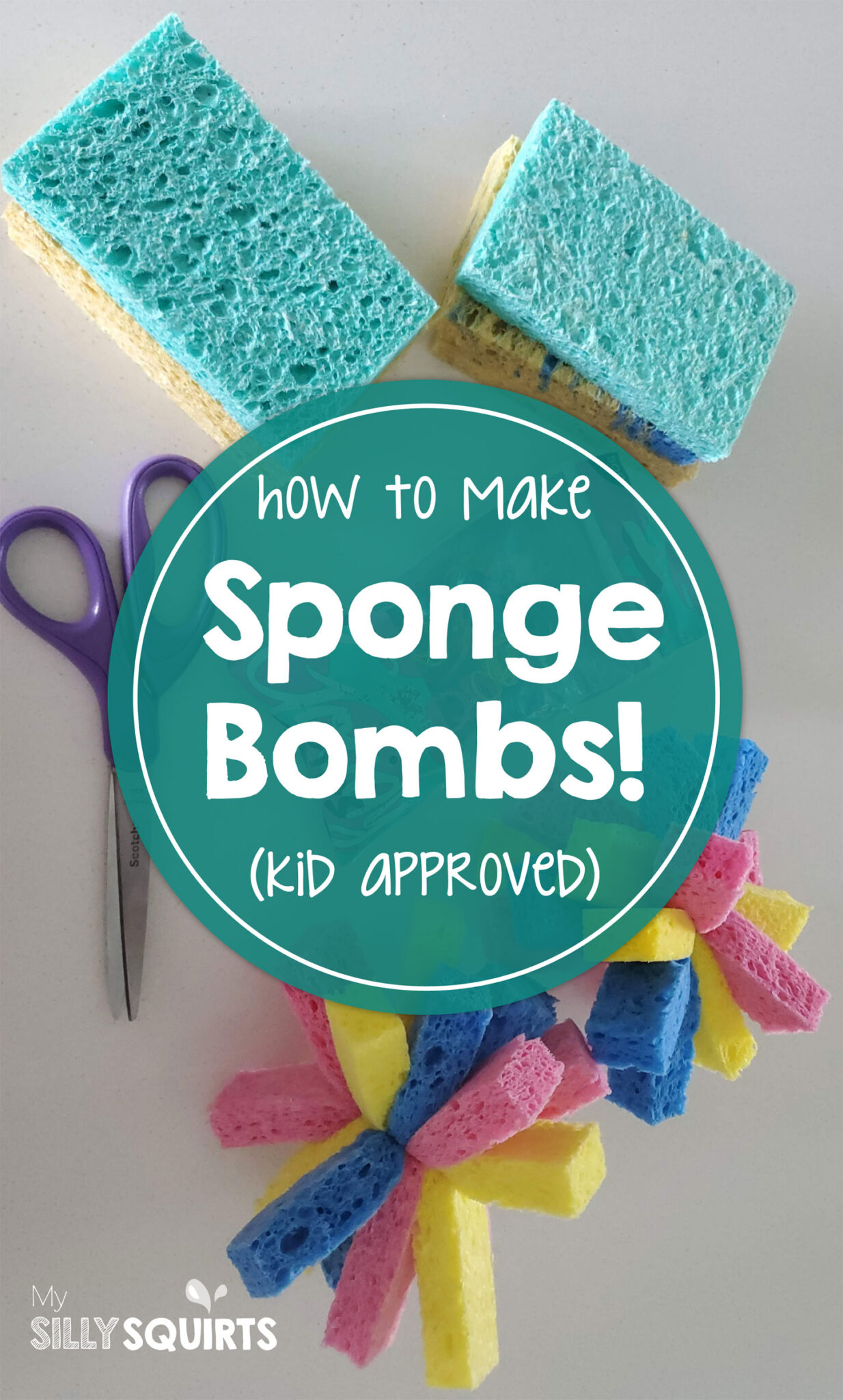 Homemade sponge water bombs in two easy steps My Silly Squirts