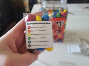 Gratitude Game Table Favor