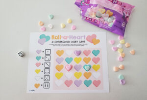 Roll-a-heart Valentine's Day game.