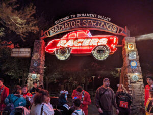 Entrance to Radiator Springs Racers in Disneyland