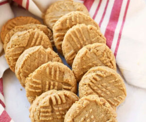 Three-ingredient peanut butter cookies