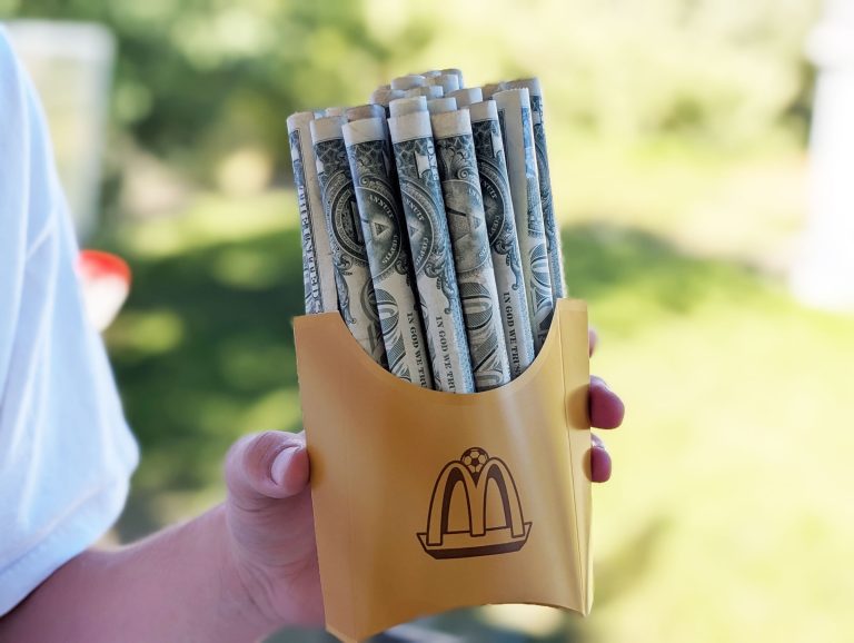 Money fries gift idea