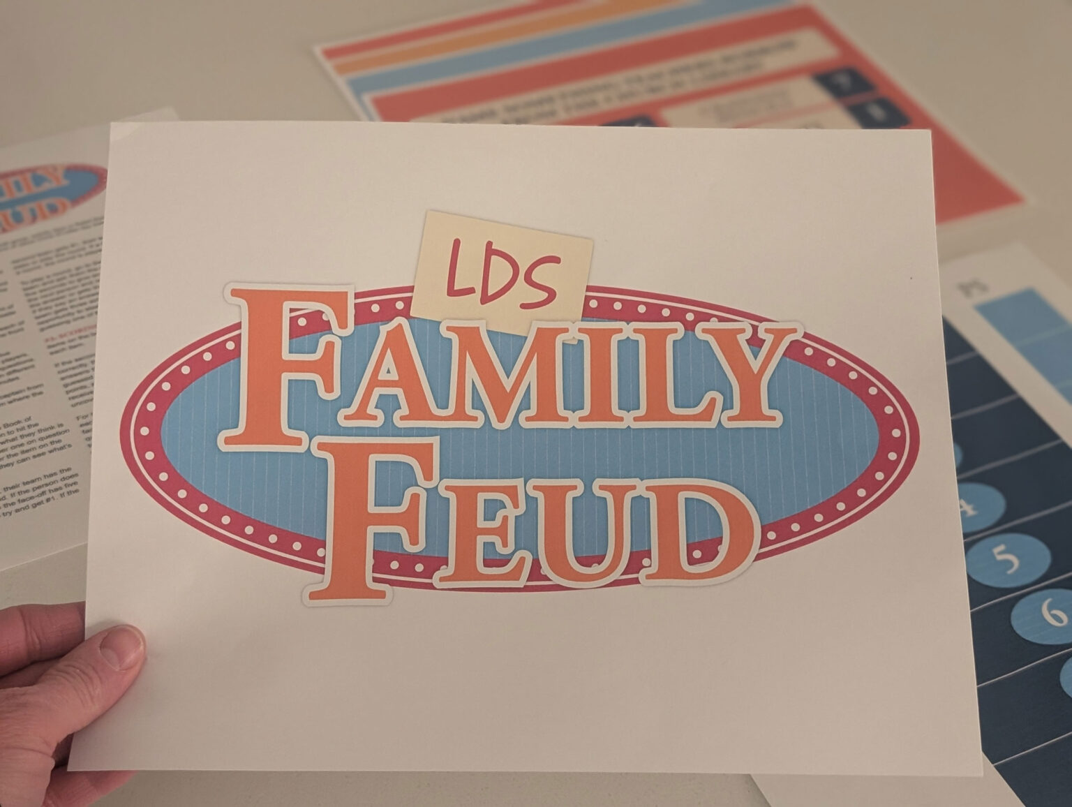 Print your complete LDS Family Feud game today - My Silly Squirts