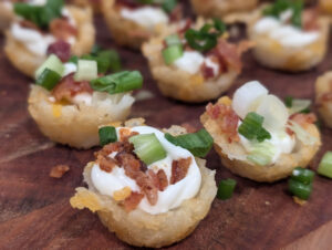 Loaded mini tator tot bites