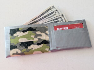 Camouflage duct tape wallet