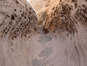 Cool rock formations through Little Wild Horse Canyon