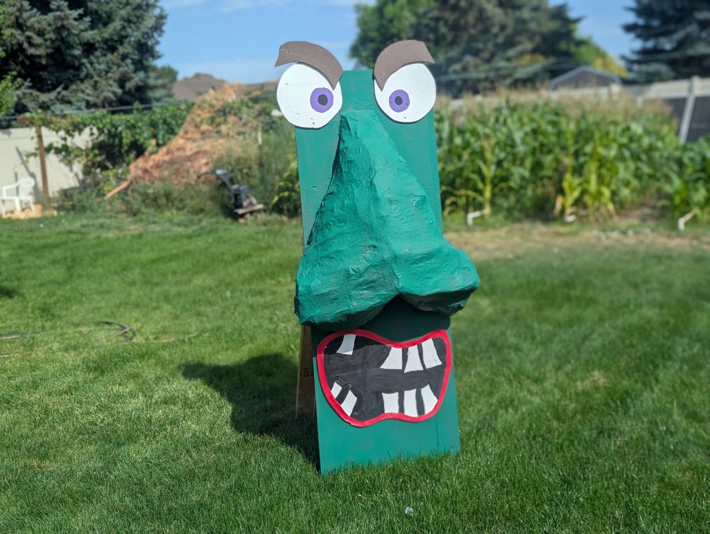 Completed nose pick carnival game