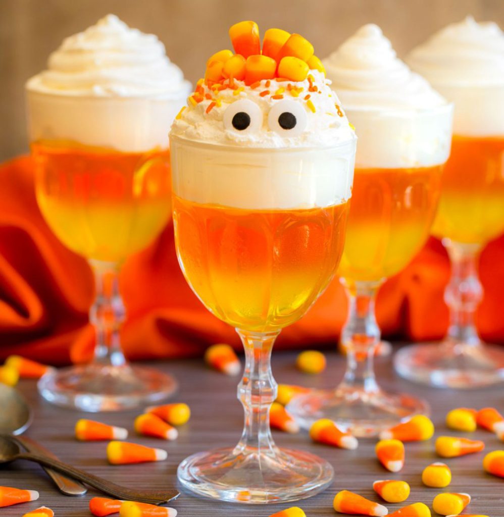 Candy Corn Jello Cups