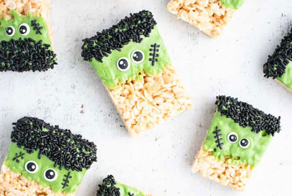 Frankenstein Rice Krispie Treats