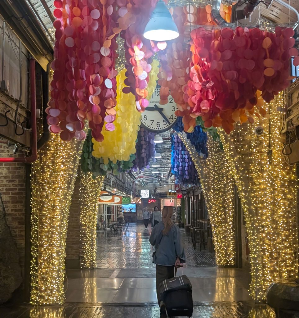 Beautifully-decorated arch at Chelsea Market