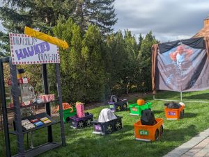 Halloween haunted drive-in movie