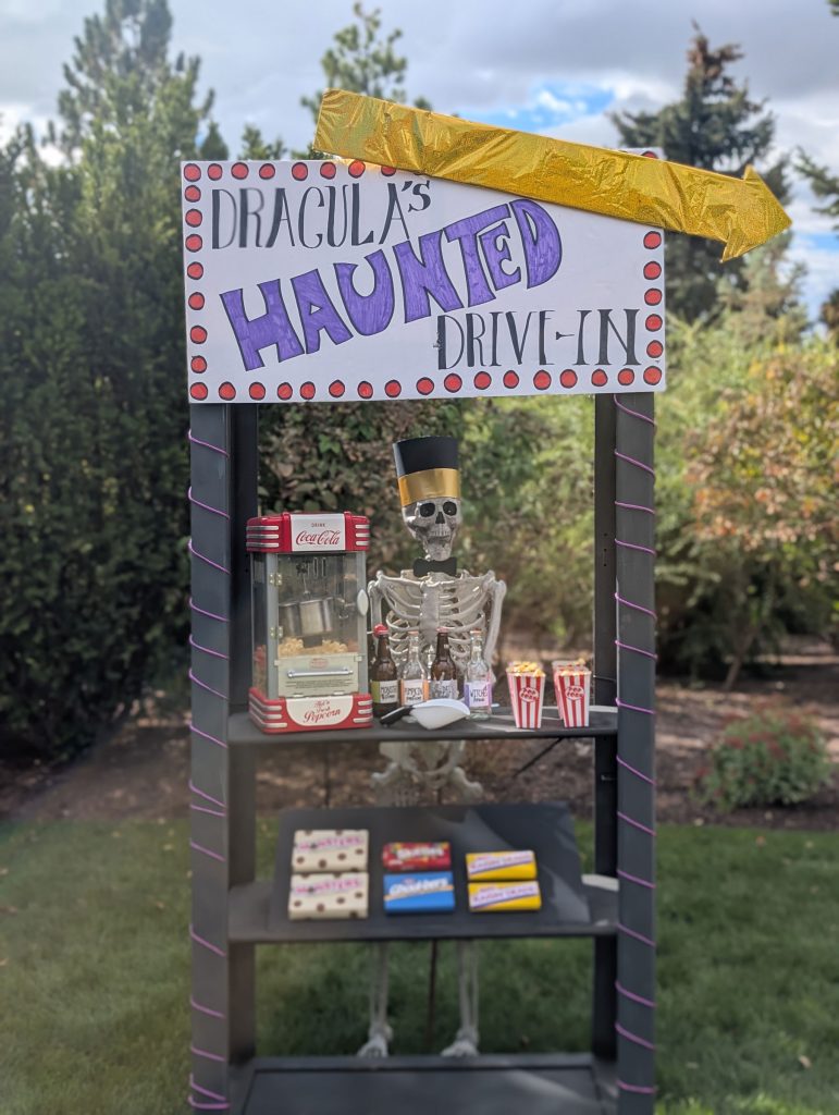 Refreshment stand for the haunted drive-in