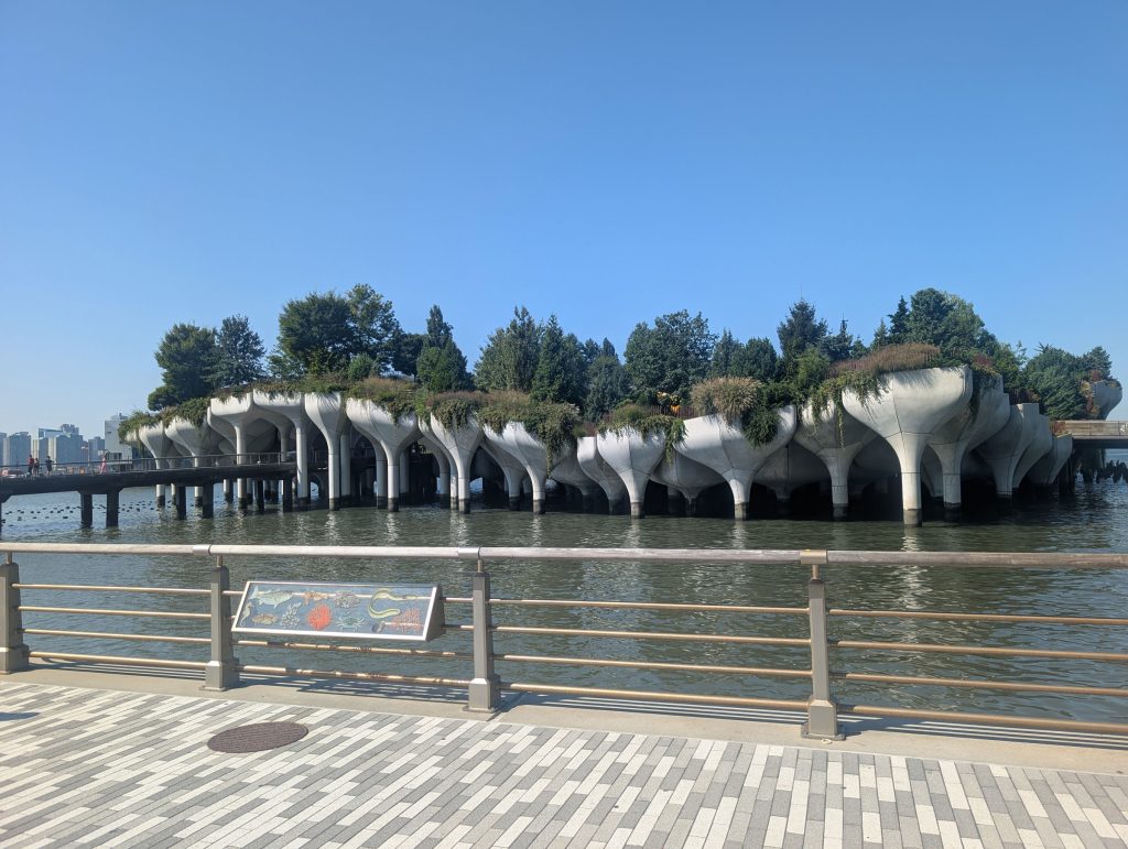 View of Little Island in New York City