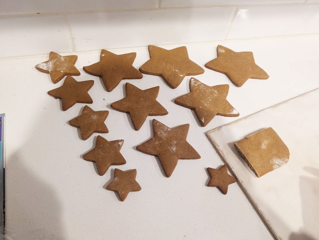 Star gingerbread cookies for the trees