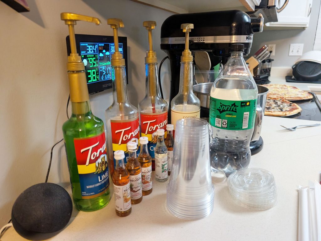 Ingredients for your Grinch drinks