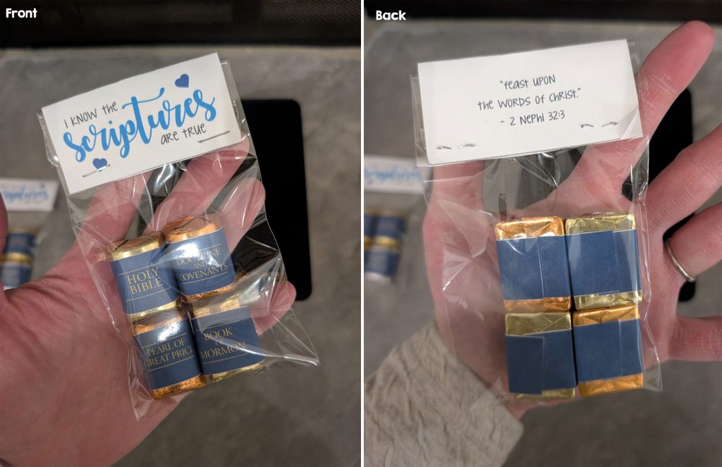 Scripture nugget gift tags front and back