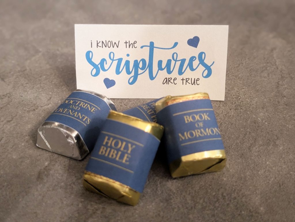 Scripture nugget wrappers with tag