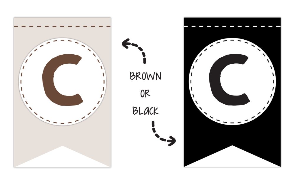 Choose between brown and black