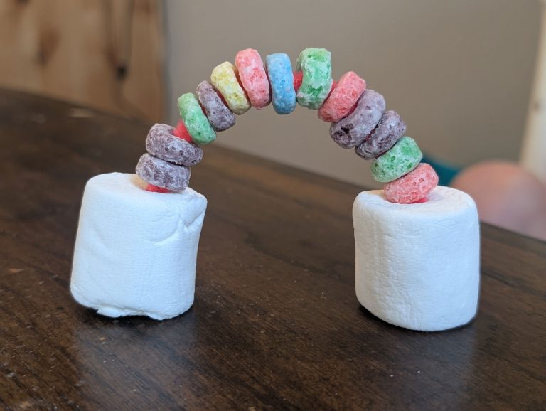 A fruit loop rainbow that my daughter made