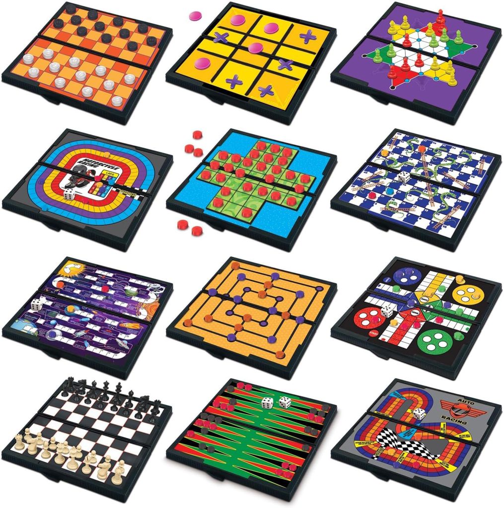 Magnetic travel board games