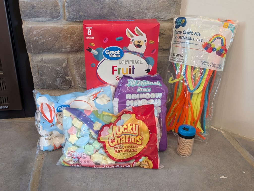 Rainbow craft supplies