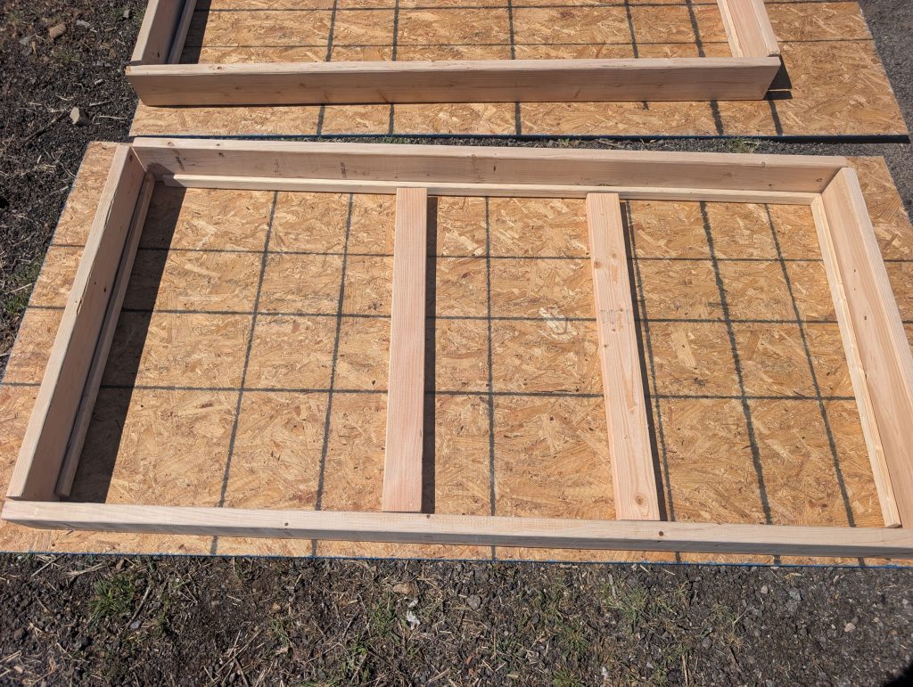 Assemble all the wood on the ground before screwing everything together