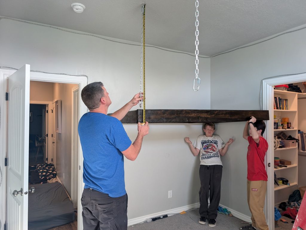 Attaching the bed frame to the wall