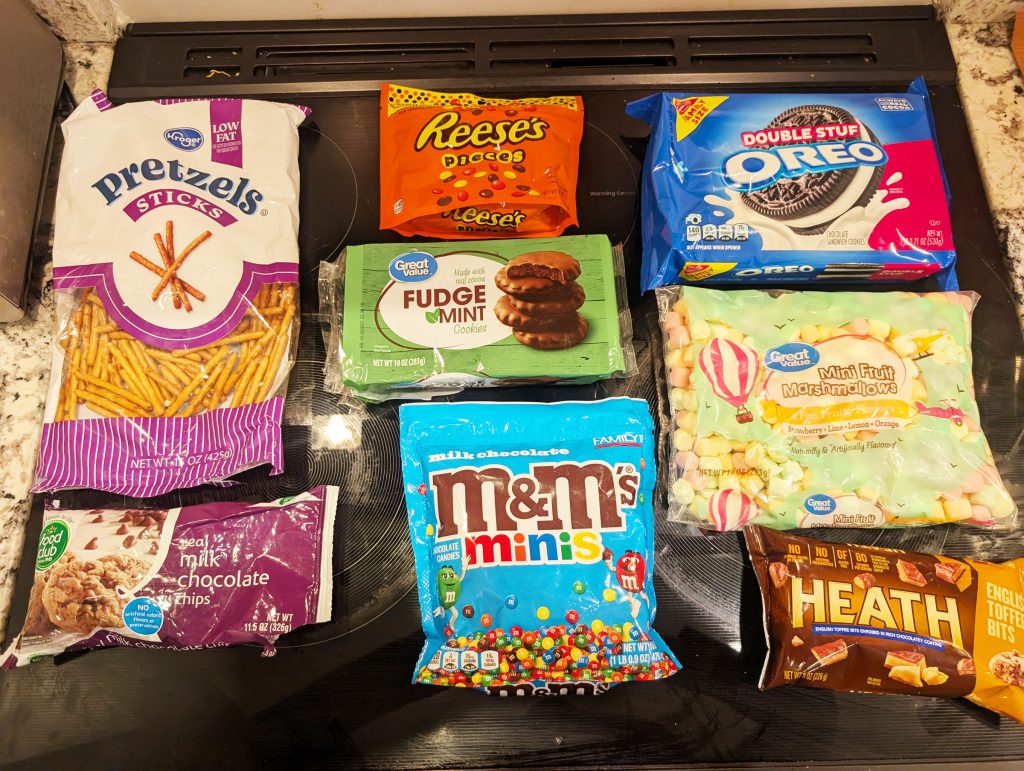 Candies for the popcorn buffet
