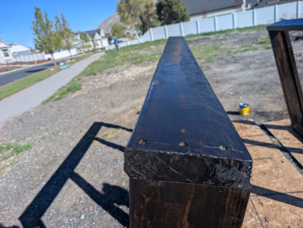 Finished frame after applying polyurethane