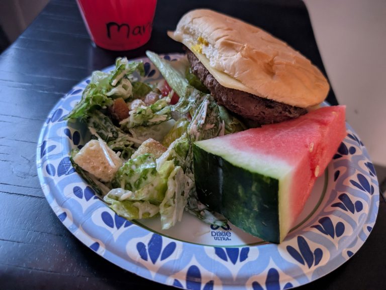 Burgers were on the menu for one of the nights of our reunion