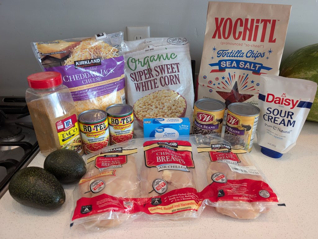 Ingredients for crockpot nachos