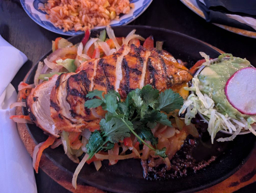 Chicken fajitas at Diablo's Cantina