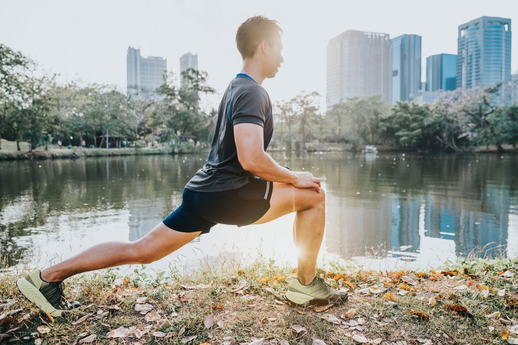 Person stretching