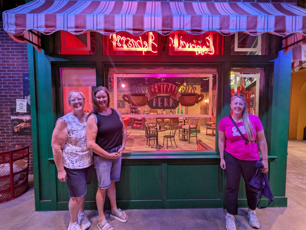 Standing in front of the Central Perk