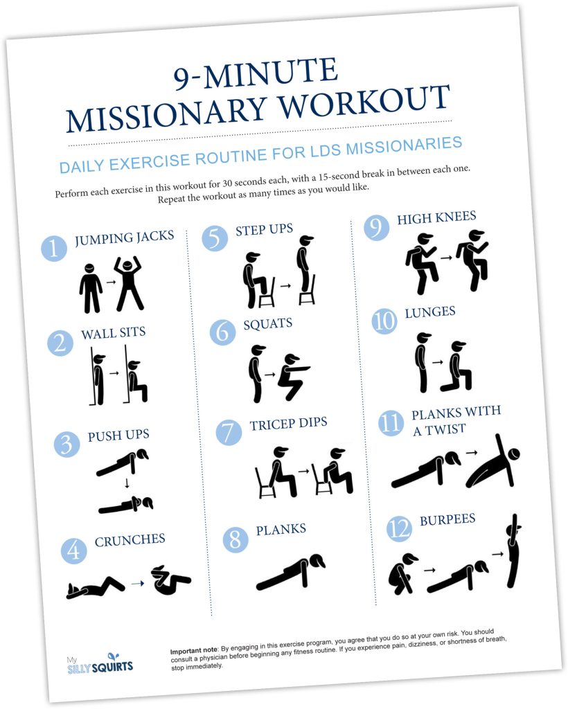 LDS Missionary Workout Poster