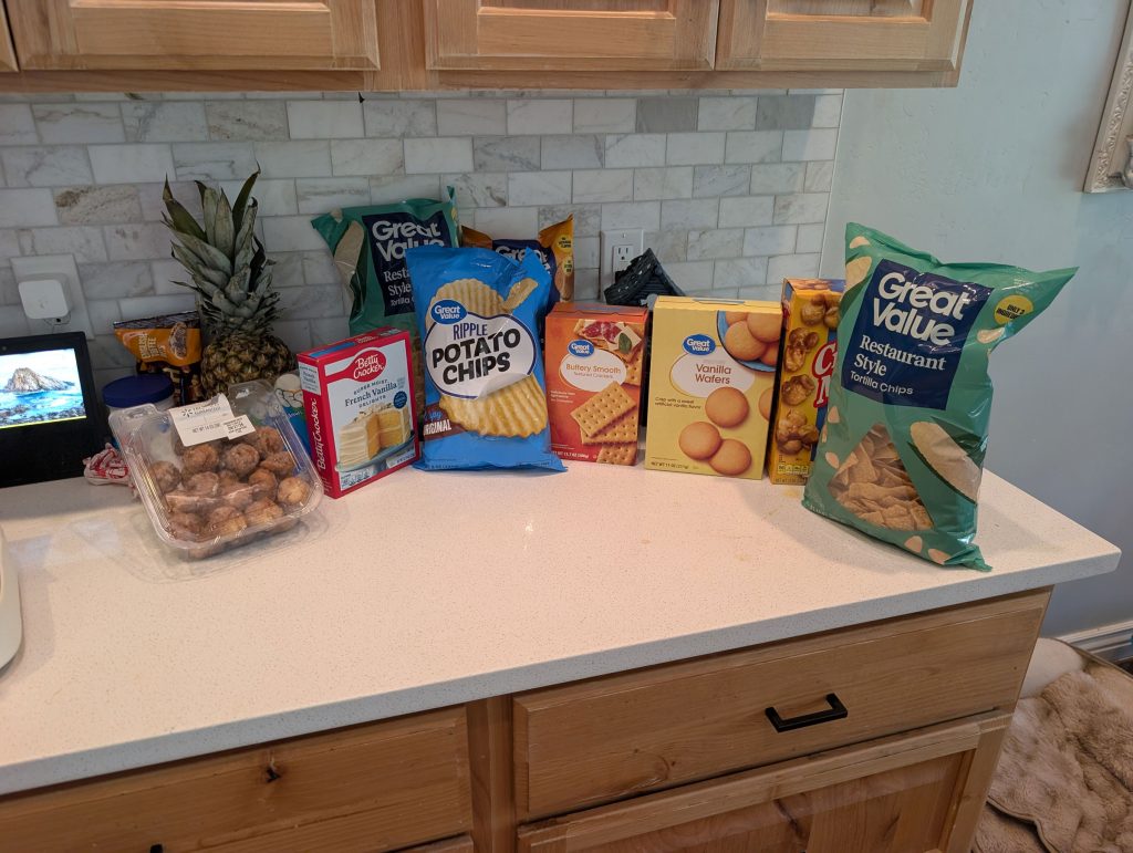 Snacks for our dip bar