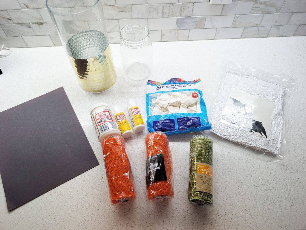 Supplies for your ghost and pumpkin