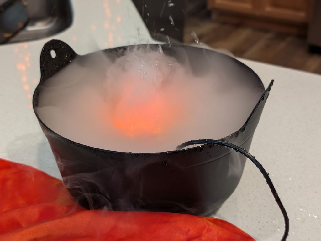 A mist maker is perfect for a Halloween buffet table