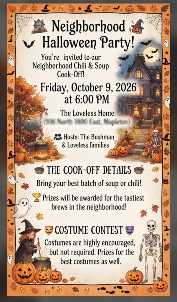 Halloween party invitation